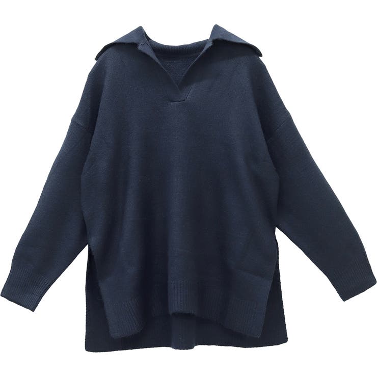 5G天竺サイドスリットスキッパーニットプルオーバー  | FUNNY COMPANY＋  | 詳細画像25 