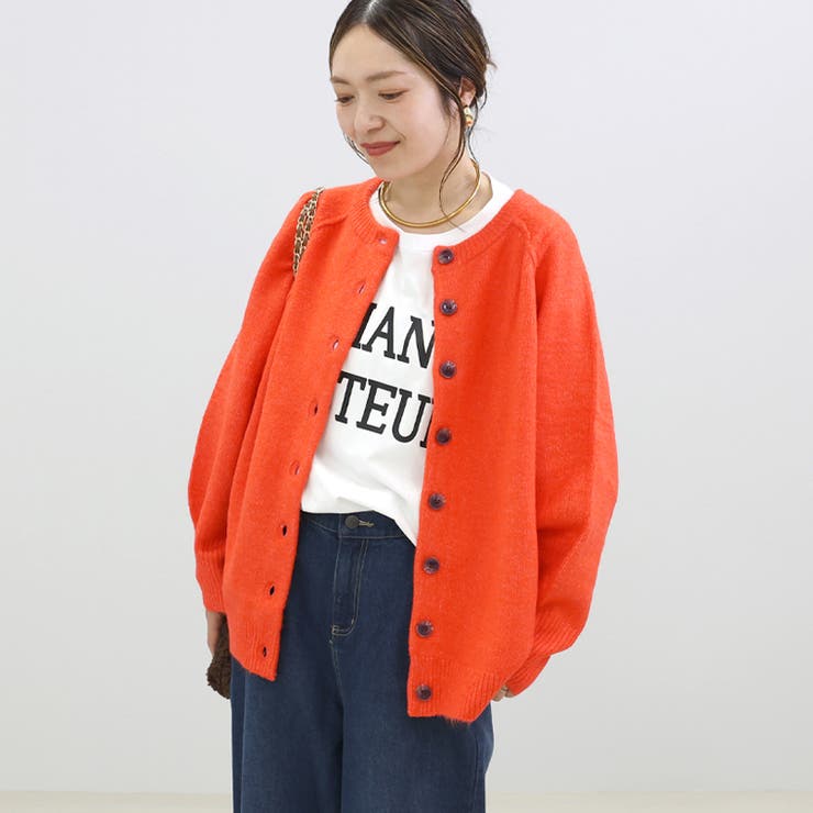 5G天竺クルーネックゆるカーディガン | FUNNY COMPANY＋  | 詳細画像7 