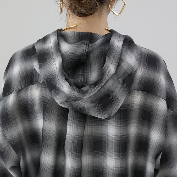 先染めプリントシアーフードシャツ | FUNNY COMPANY＋  | 詳細画像22 