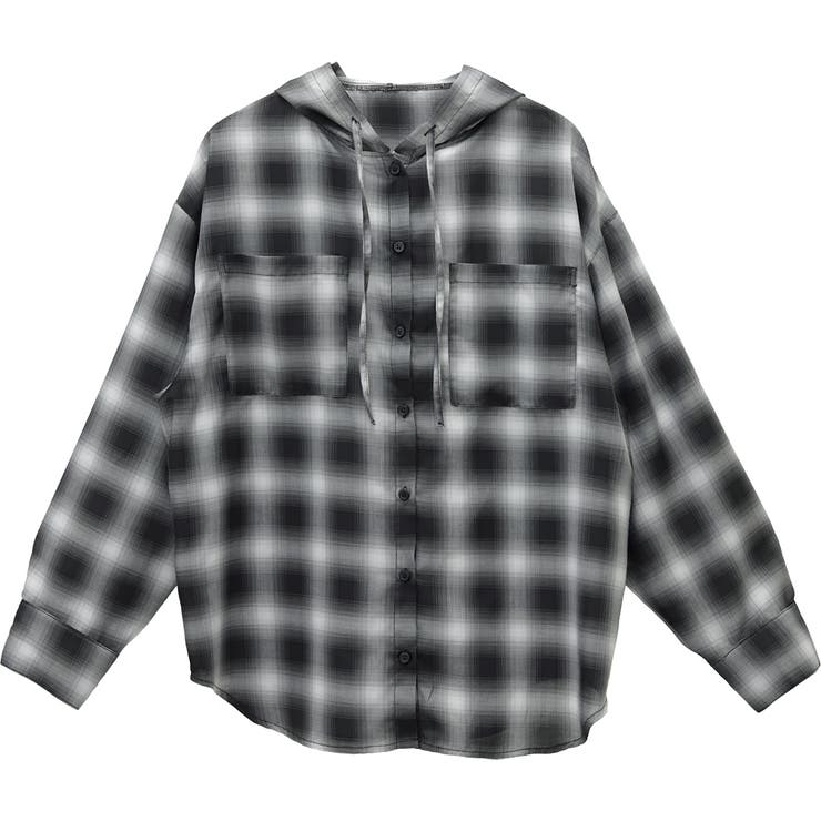 先染めプリントシアーフードシャツ | FUNNY COMPANY＋  | 詳細画像25 