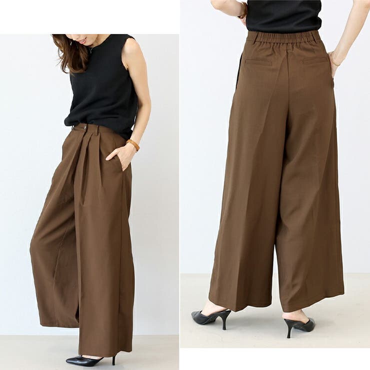 エステルツイルツータックワイドパンツ | FUNNY COMPANY＋  | 詳細画像16 