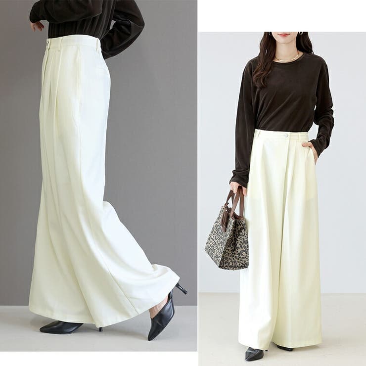 エステルツイルツータックワイドパンツ | FUNNY COMPANY＋  | 詳細画像17 