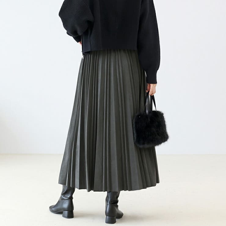 スエードポンチプリーツロングスカート | FUNNY COMPANY＋  | 詳細画像13 