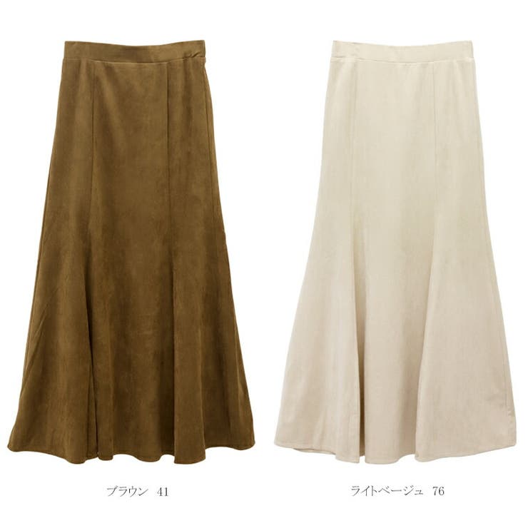 フェイクスエード裾フレアスカート | FUNNY COMPANY＋  | 詳細画像13 