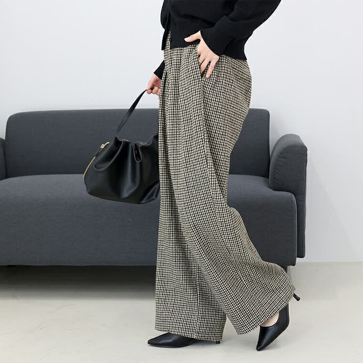 ガンクラブチェックツータックワイドパンツ | FUNNY COMPANY＋  | 詳細画像13 