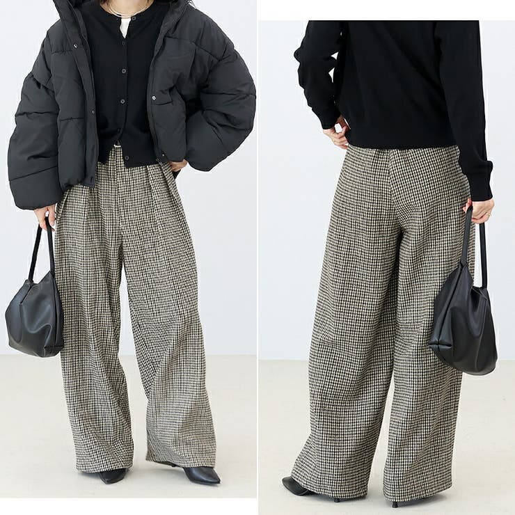 ガンクラブチェックツータックワイドパンツ | FUNNY COMPANY＋  | 詳細画像14 