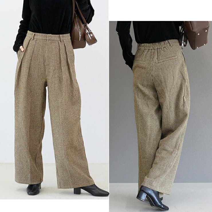 ガンクラブチェックツータックワイドパンツ | FUNNY COMPANY＋  | 詳細画像15 