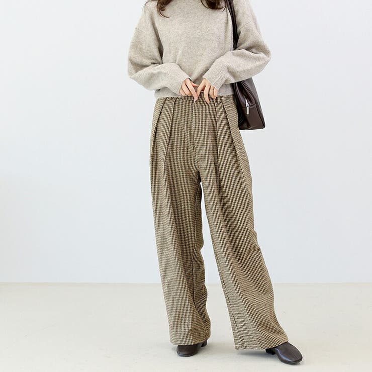 ガンクラブチェックツータックワイドパンツ | FUNNY COMPANY＋  | 詳細画像16 