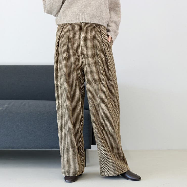 ガンクラブチェックツータックワイドパンツ | FUNNY COMPANY＋  | 詳細画像17 