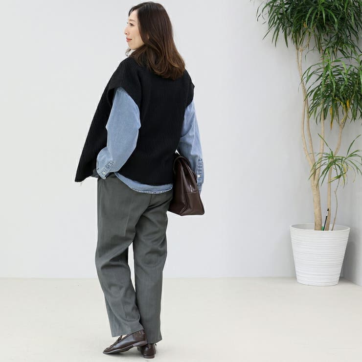 エステルツイルツータックセミワイドパンツ | FUNNY COMPANY＋  | 詳細画像10 