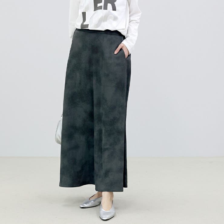 ニュアンス柄マットサテンロングスカート | FUNNY COMPANY＋  | 詳細画像14 