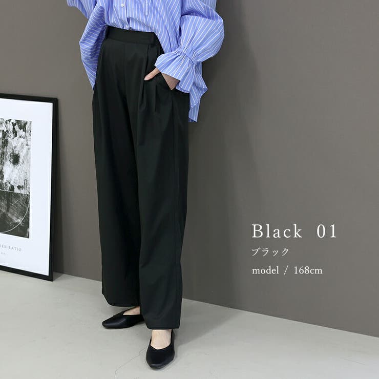 機能素材ツータックイージーワイドパンツ | FUNNY COMPANY＋  | 詳細画像10 