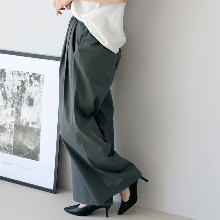 機能素材ツータックイージーワイドパンツ | FUNNY COMPANY＋  | 詳細画像15 