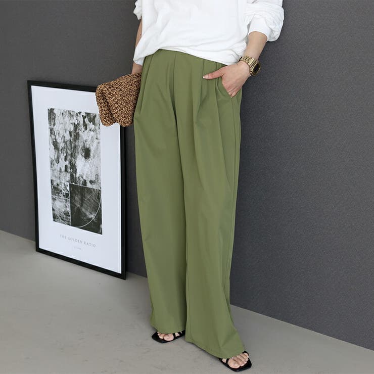 機能素材ツータックイージーワイドパンツ | FUNNY COMPANY＋  | 詳細画像17 