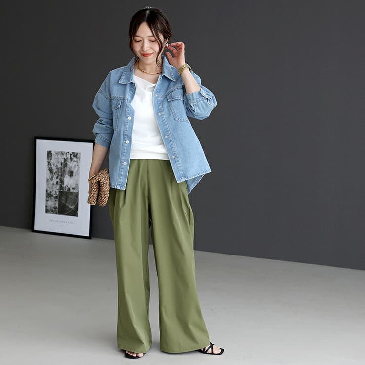 機能素材ツータックイージーワイドパンツ | FUNNY COMPANY＋  | 詳細画像18 