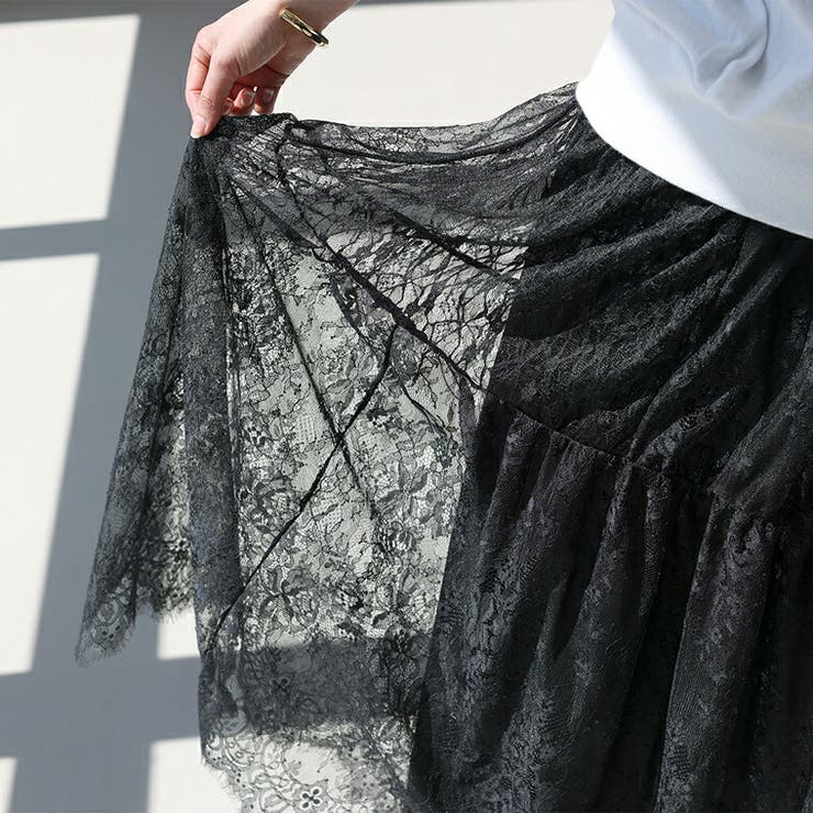 ペチ付切替レースロングスカート | FUNNY COMPANY＋  | 詳細画像13 