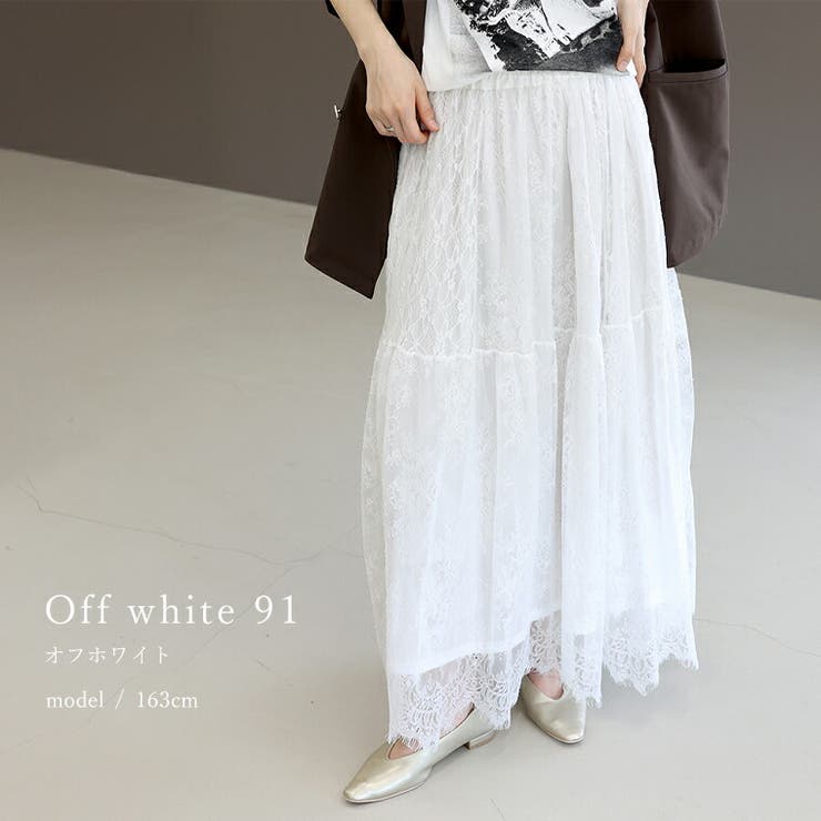 ペチ付切替レースロングスカート | FUNNY COMPANY＋  | 詳細画像11 