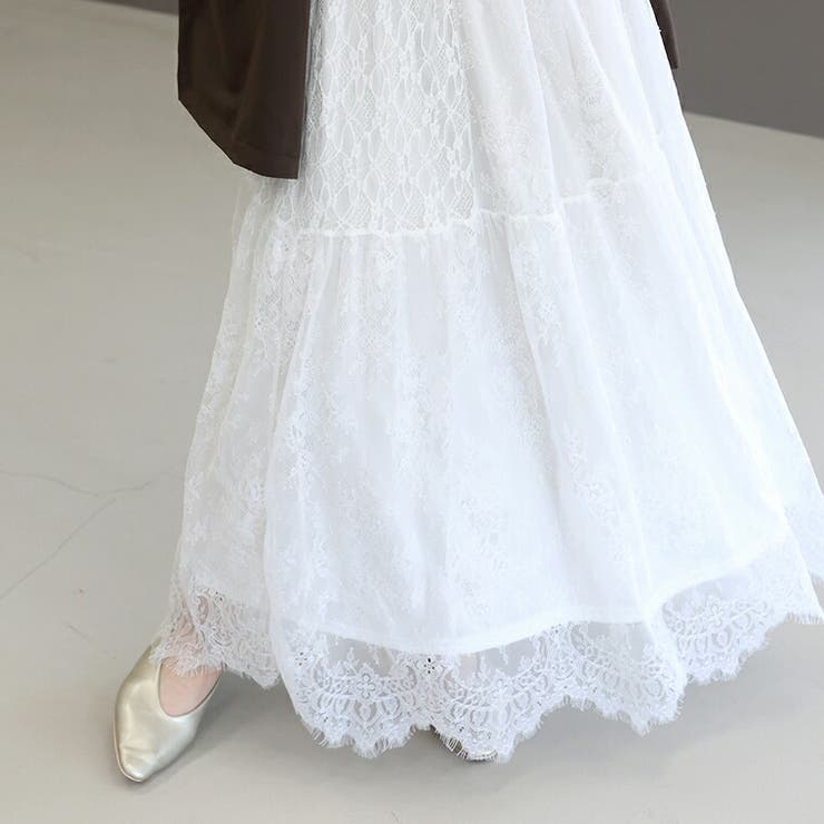 ペチ付切替レースロングスカート | FUNNY COMPANY＋  | 詳細画像17 