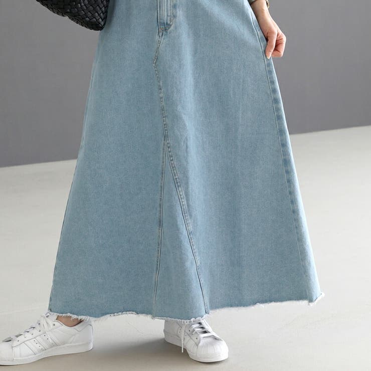 12.5oz裾フリンジデニムロングスカート | FUNNY COMPANY＋  | 詳細画像13 