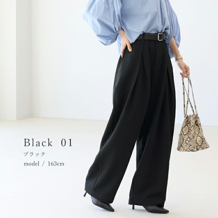 エステルツイルディープタックカーブパンツ | FUNNY COMPANY＋  | 詳細画像15 