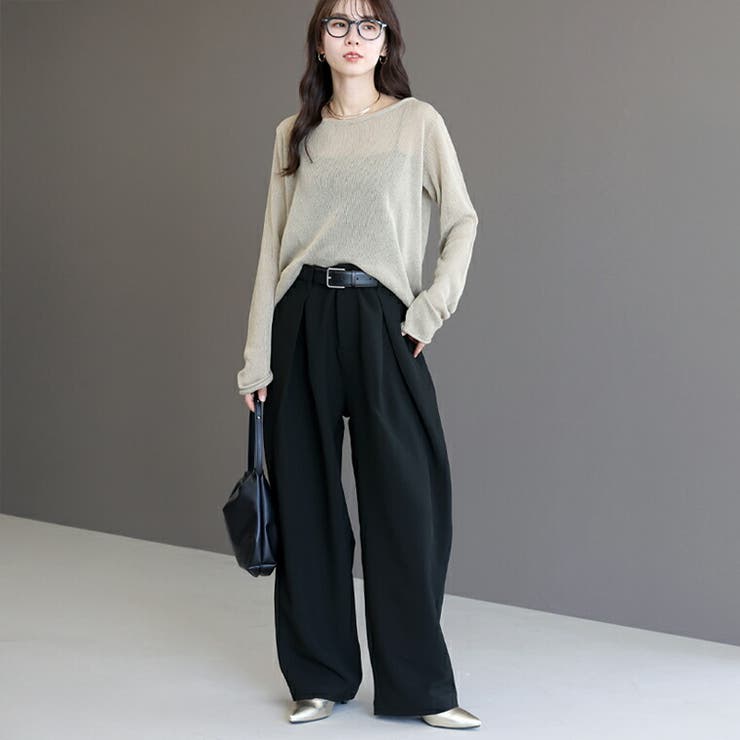 エステルツイルディープタックカーブパンツ | FUNNY COMPANY＋  | 詳細画像11 