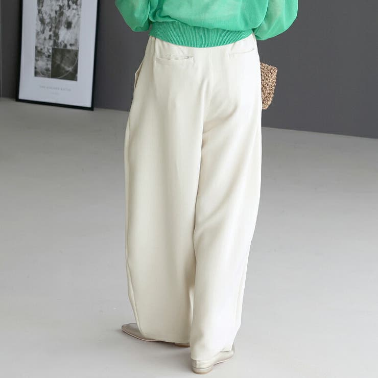 エステルツイルディープタックカーブパンツ | FUNNY COMPANY＋  | 詳細画像10 