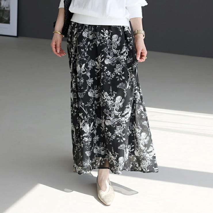 フラワープリントフレアスカート | FUNNY COMPANY＋  | 詳細画像15 