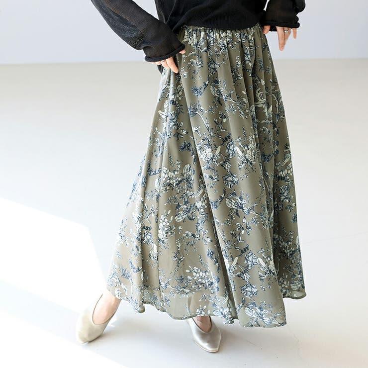 フラワープリントフレアスカート | FUNNY COMPANY＋  | 詳細画像18 