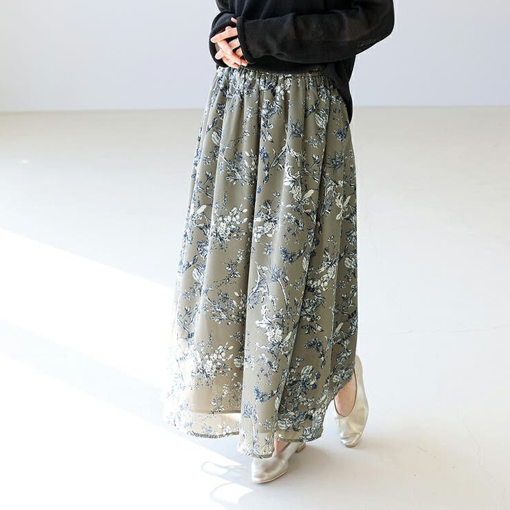 フラワープリントフレアスカート | FUNNY COMPANY＋  | 詳細画像19 