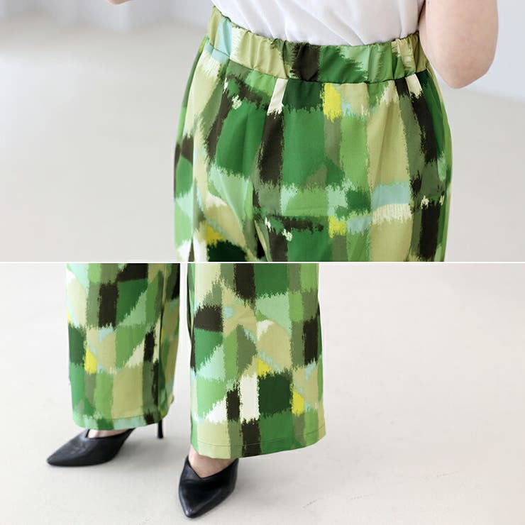 ニュアンス柄イージーワイドパンツ | FUNNY COMPANY＋  | 詳細画像15 