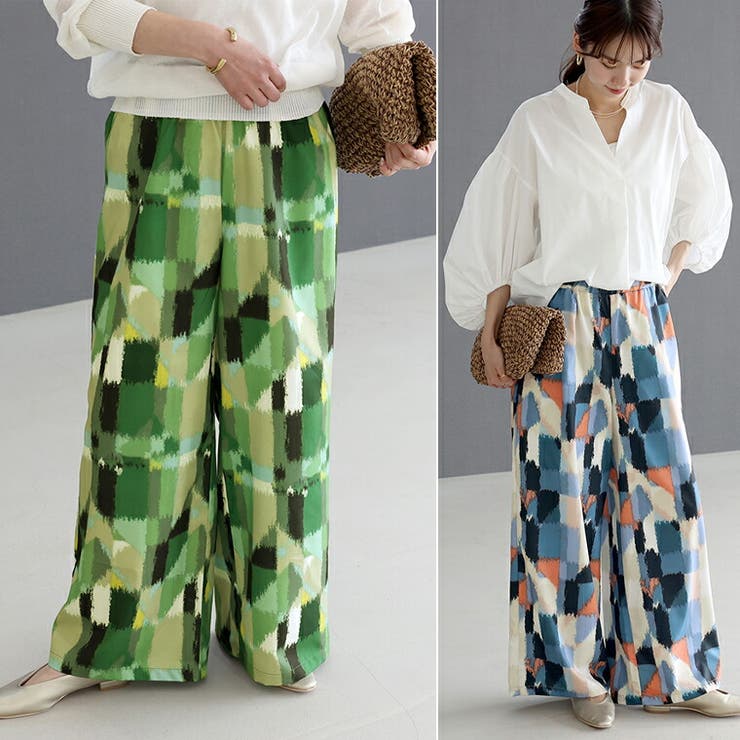 ニュアンス柄イージーワイドパンツ | FUNNY COMPANY＋  | 詳細画像19 