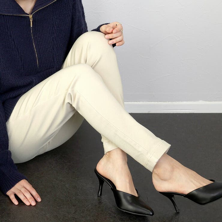 裏起毛極伸びストレッチテーパードパンツ