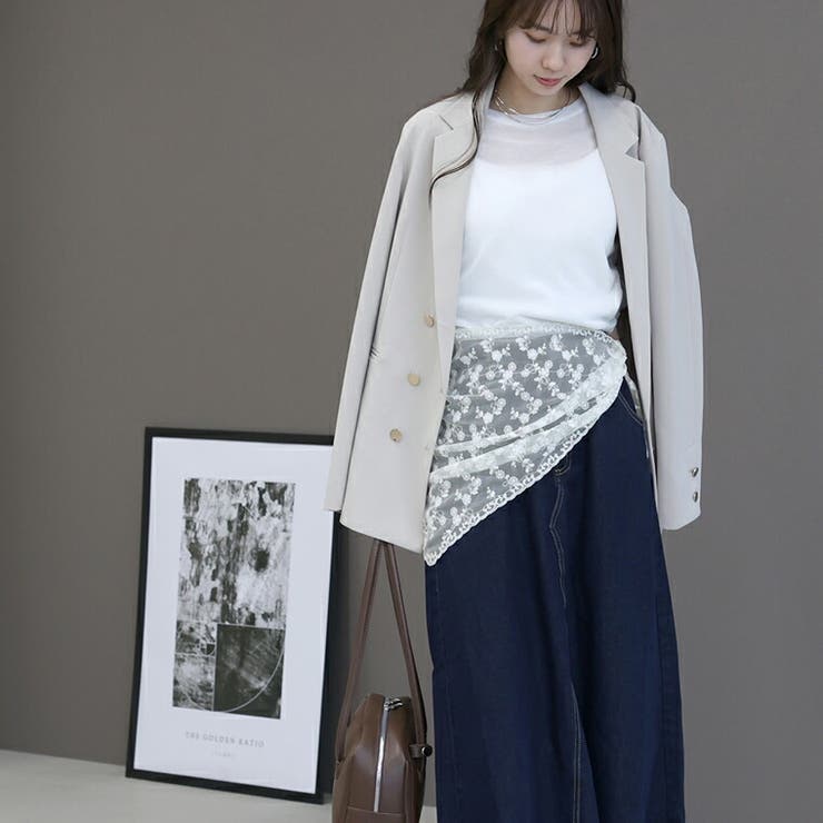 チュールフラワーレース三角スカーフ | FUNNY COMPANY＋  | 詳細画像15 