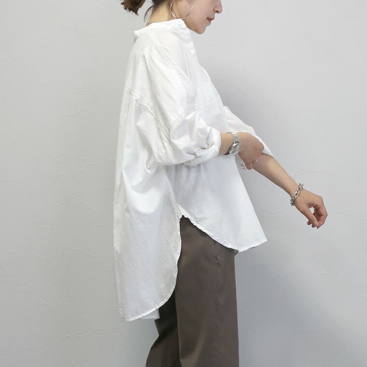 キャンブリックコットンバンドカラーシャツ | FUNNY COMPANY＋  | 詳細画像15 