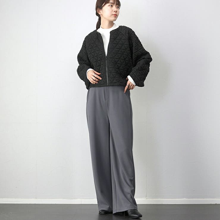 キルティングノーカラーブルゾン | FUNNY COMPANY＋  | 詳細画像13 