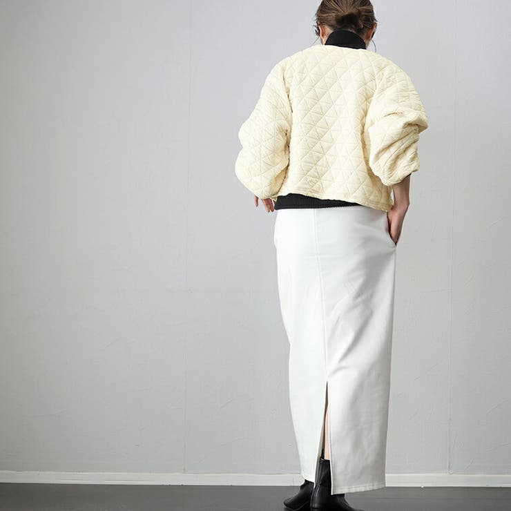 キルティングノーカラーブルゾン | FUNNY COMPANY＋  | 詳細画像16 