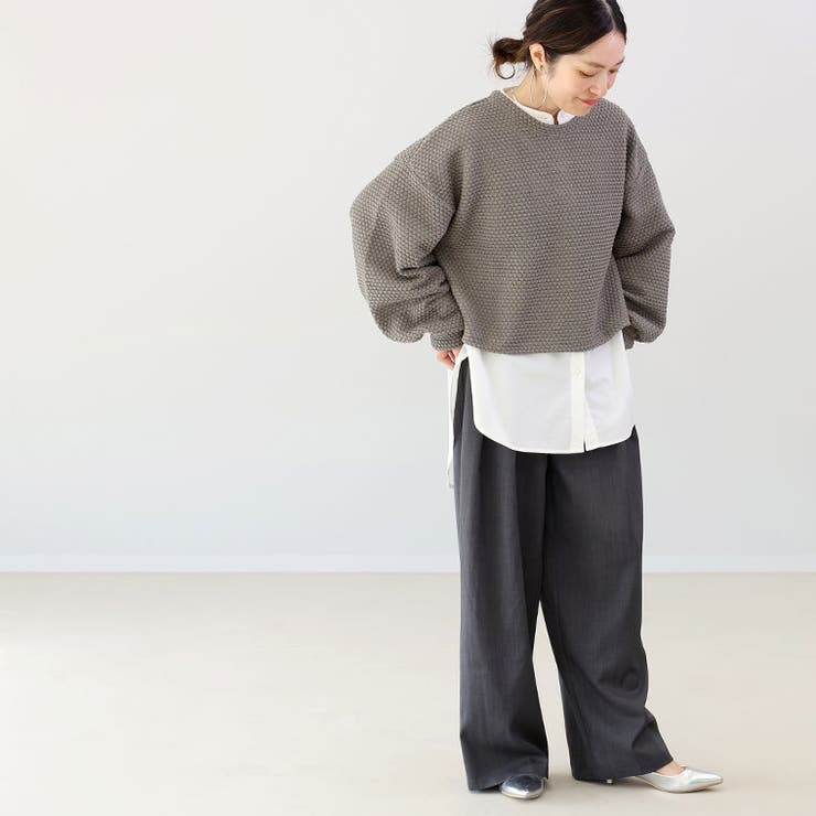 変わり編みスクエアプルオーバー | FUNNY COMPANY＋  | 詳細画像17 