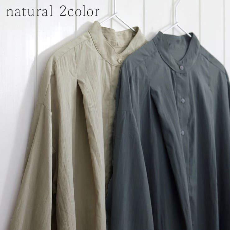 シワ加工バンドカラータック使いブラウス | FUNNY COMPANY＋  | 詳細画像10 