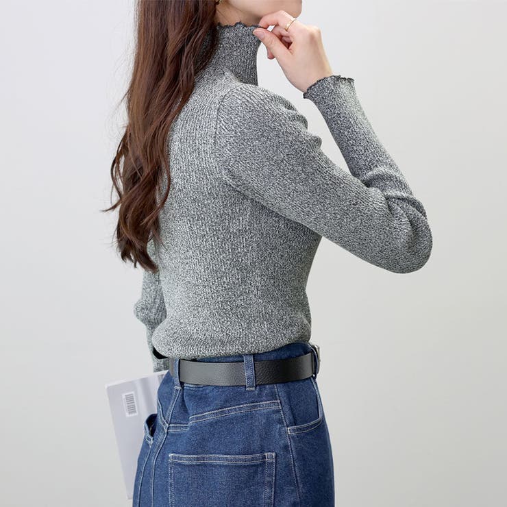 ハイネックメローメランジニットプルオーバー | FUNNY COMPANY＋  | 詳細画像13 