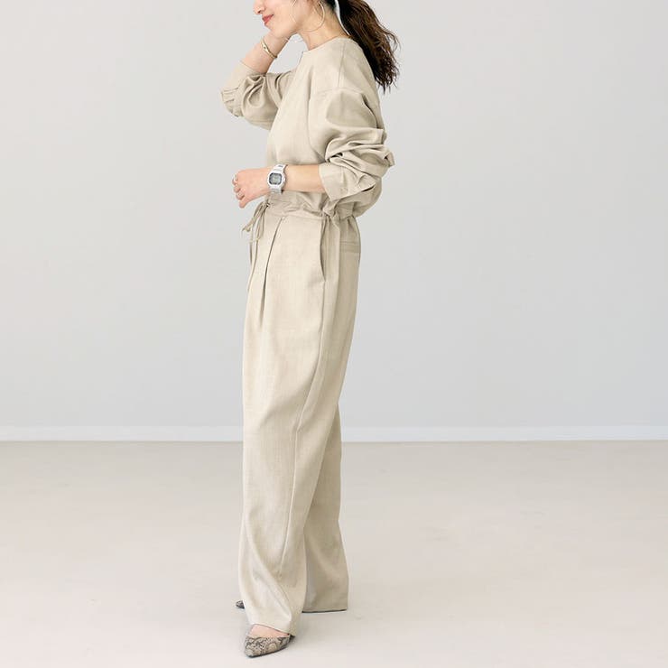 エステルツイルキーネックドロストオールインワン | FUNNY COMPANY＋  | 詳細画像15 