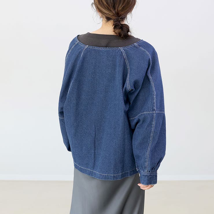 バレルスリーブデニムブルゾン | FUNNY COMPANY＋  | 詳細画像12 