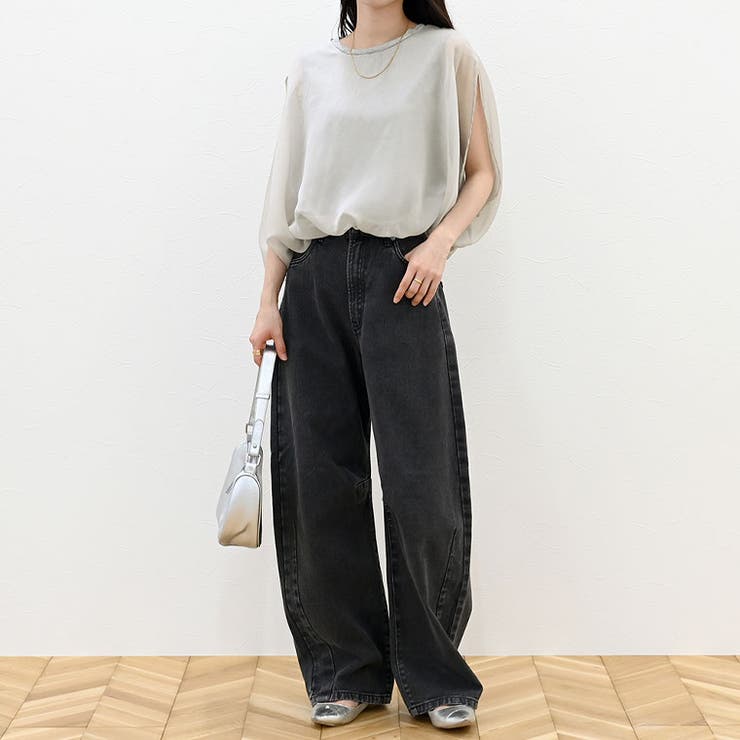 オーガンジーレイヤードバルーンプルオーバー[品番：FNYW0003622