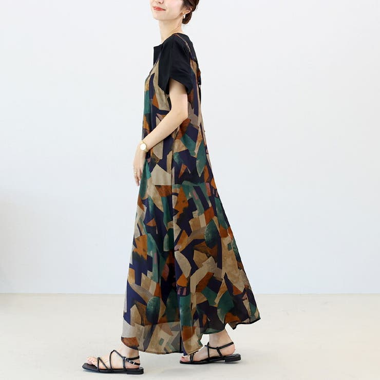 プリントシフォンキャミワンピース | FUNNY COMPANY＋  | 詳細画像12 