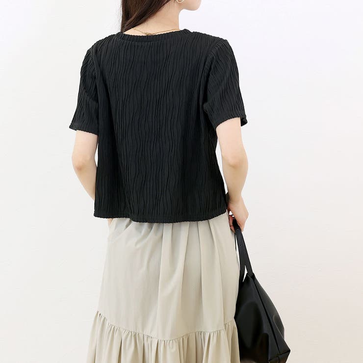 ウェーブジャガード半袖プルオーバー | FUNNY COMPANY＋  | 詳細画像14 