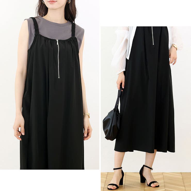 フロントジップ後ろリボンキャミワンピース | FUNNY COMPANY＋  | 詳細画像19 