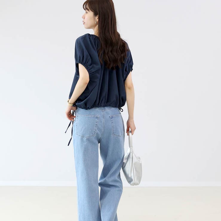 シワ加工裾ドロストギャザーブラウス | FUNNY COMPANY＋  | 詳細画像17 