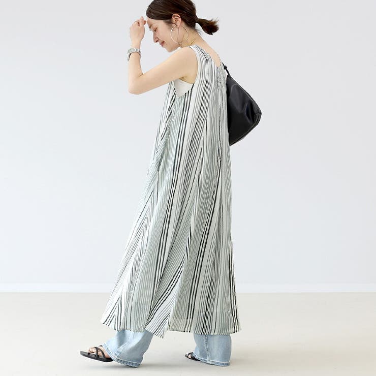 綿ボイルマルチストライプ2WAYワンピース | FUNNY COMPANY＋  | 詳細画像12 