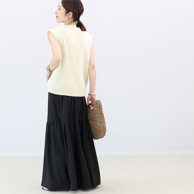 リネンライクVネックニットベスト | FUNNY COMPANY＋  | 詳細画像18 