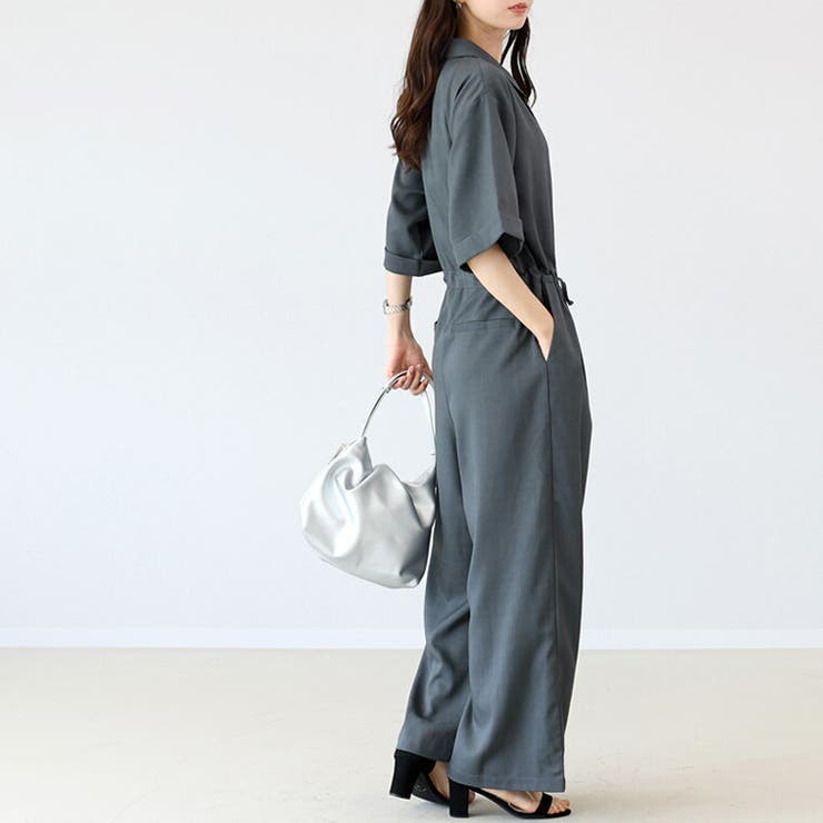 エステルツイル開襟オールインワンサロペット | FUNNY COMPANY＋  | 詳細画像18 