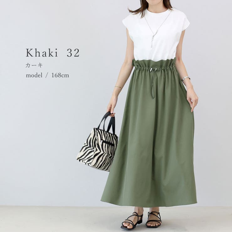 異素材切替ドロストドッキングワンピース | FUNNY COMPANY＋  | 詳細画像13 